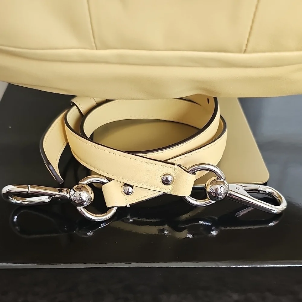 Coach NWT 2010 Kristin Yellow Leather Hobo Convertible Shoulder Bag MSRP $398